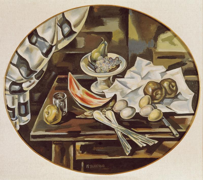 María Blanchard. Bodegón oval - Naturaleza muerta con peras, 1925 María Blanchard. Bodegón oval - Naturaleza muerta con peras, 1925