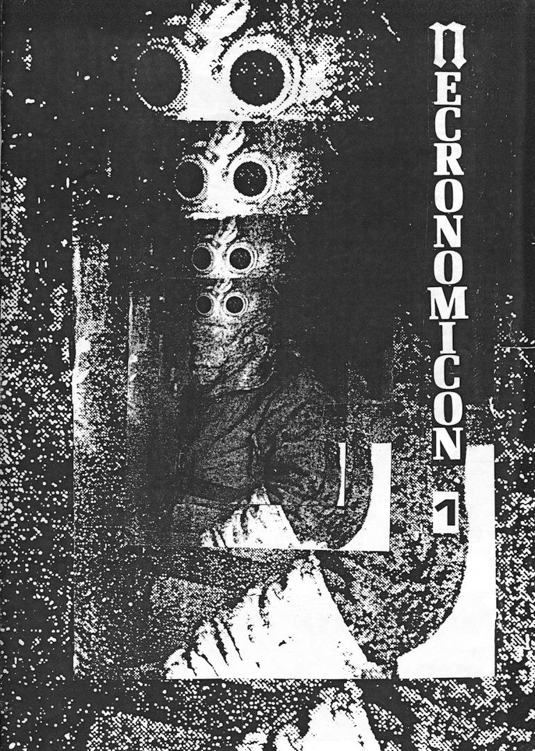 Portada del primer número del fanzine Necronomicón, 1984 Portada del primer número del fanzine Necronomicón, 1984