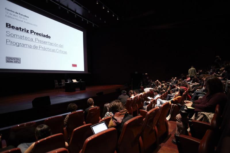 Beatriz Preciado. Somateca. Presentación del Programa de Prácticas Críticas, 12 de abril de 2012, Edificio Nouvel, Auditorio 400