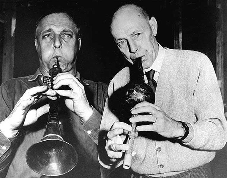 Asger Jorn y Jean Dubuffet, 1961. Foto de J. Weber Asger Jorn y Jean Dubuffet, 1961. Foto de J. Weber
