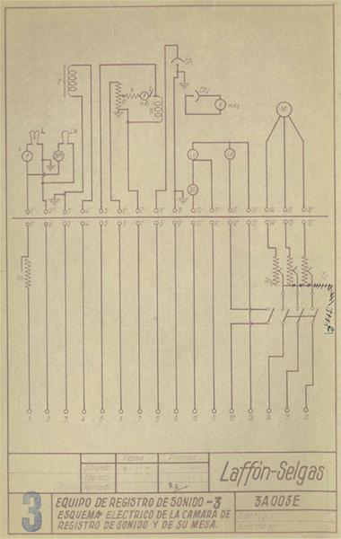 Patente del equipo de registro de sonido Laffón y Selgas, 1945