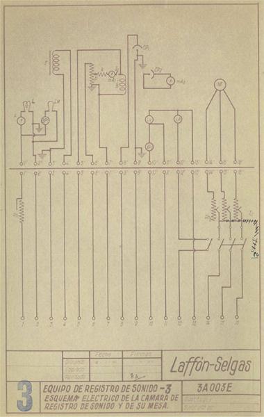 Patente del equipo de registro de sonido Laffón y Selgas, 1945 Patente del equipo de registro de sonido Laffón y Selgas, 1945