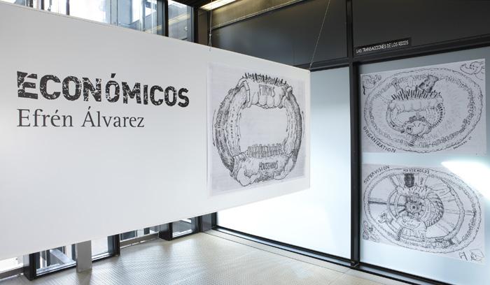 Vista de sala de la exposición. Efrén Álvarez. Económicos, 2011 Vista de sala de la exposición. Efrén Álvarez. Económicos, 2011