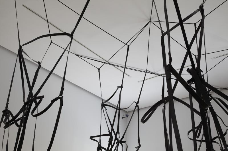 Exhibition view. Leonor Antunes. camina por ahí. mira por aquí / walk around there. look through here, 2011 Exhibition view. Leonor Antunes. camina por ahí. mira por aquí / walk around there. look through here, 2011
