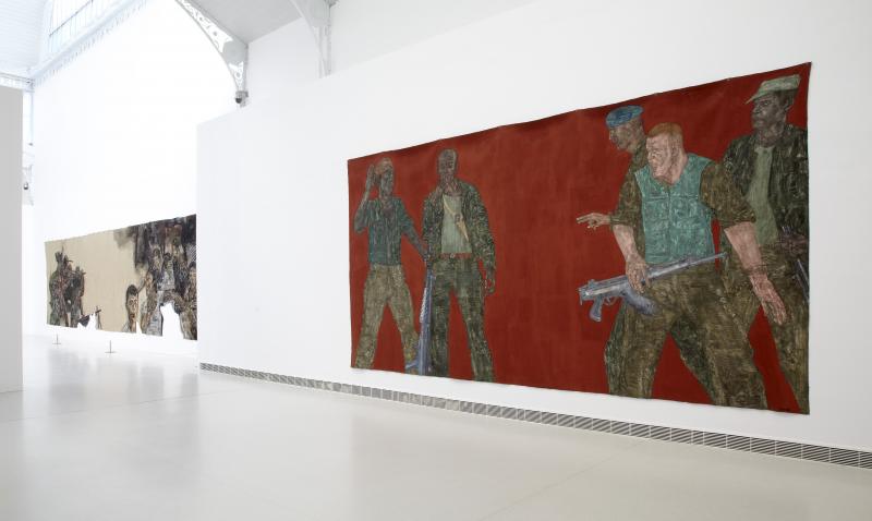 Vista de sala de la exposición.  Leon Golub, 2011