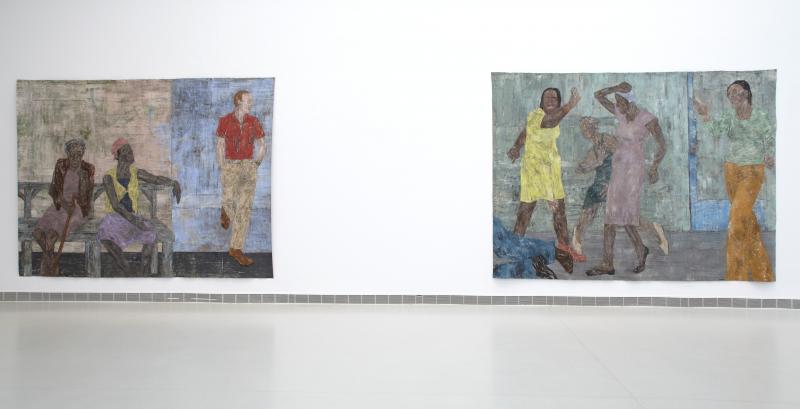 Vista de sala de la exposición.  Leon Golub, 2011