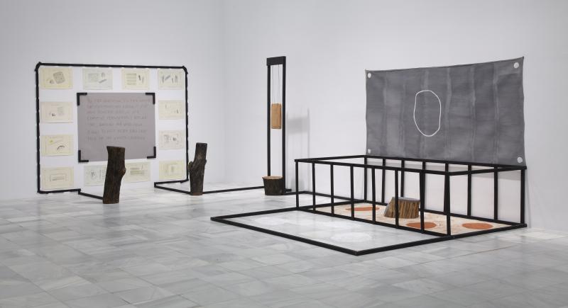 Vista de sala de la exposición. Locus Solus. Impresiones de Raymond Roussel, 2011 Vista de sala de la exposición. Locus Solus. Impresiones de Raymond Roussel, 2011
