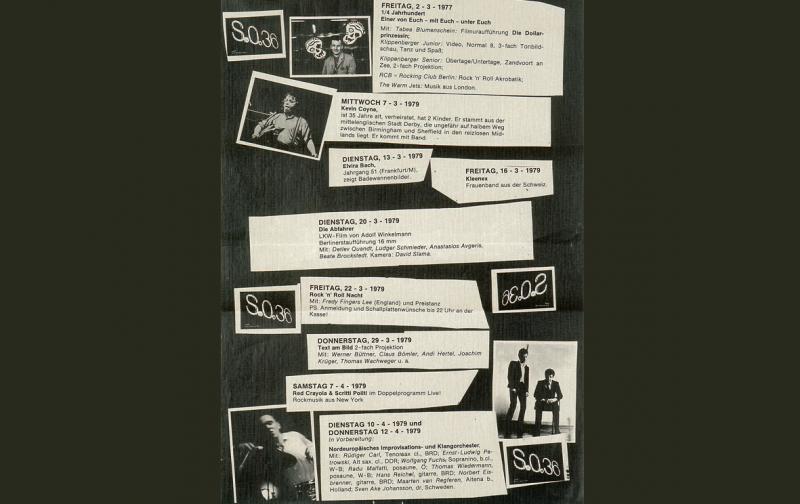 Veranstaltungsplakat S.O. 36Berlin, 1979
