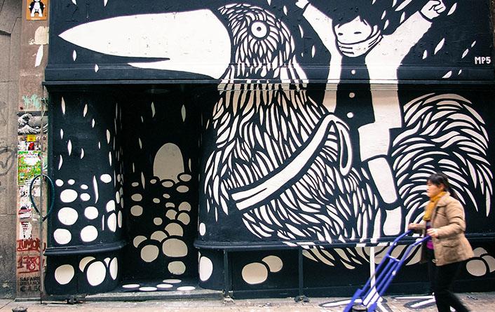 gaelx. Mural en el Patio Maravillas, 2013 gaelx. Mural en el Patio Maravillas, 2013