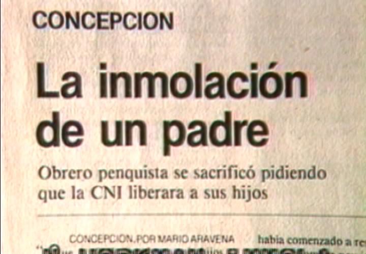 Lotty Rosenfeld. Paz para Sebastián Acevedo. Vídeo, color, sonido, 2’17’’, 1985 Lotty Rosenfeld. Paz para Sebastián Acevedo. Vídeo, color, sonido, 2’17’’, 1985