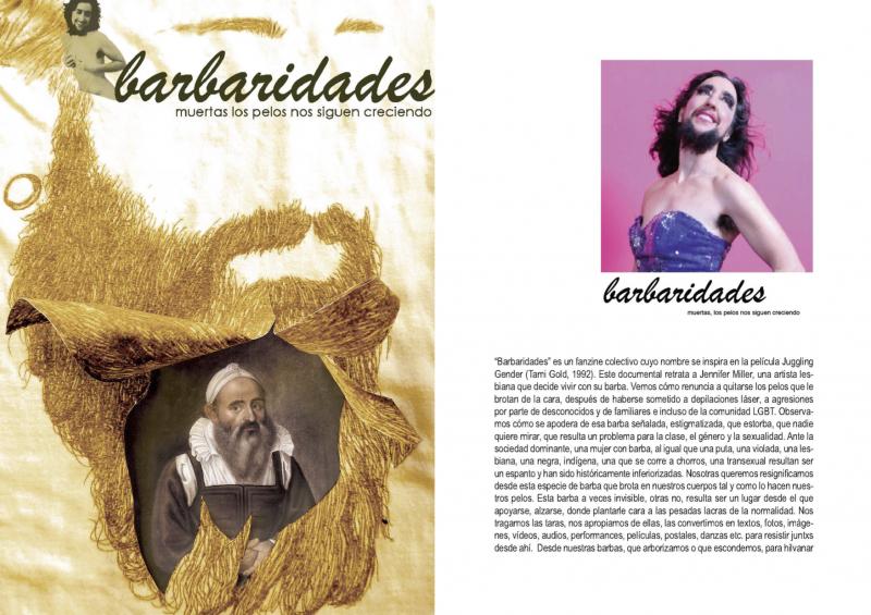 Portada fanzine Barbaridades. Muertas los pelos nos siguen creciendo, 2013 Portada fanzine Barbaridades. Muertas los pelos nos siguen creciendo, 2013