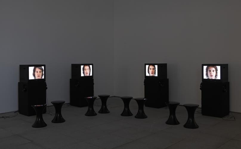 Exhibition view. Sharon Hayes, Habla, 2012