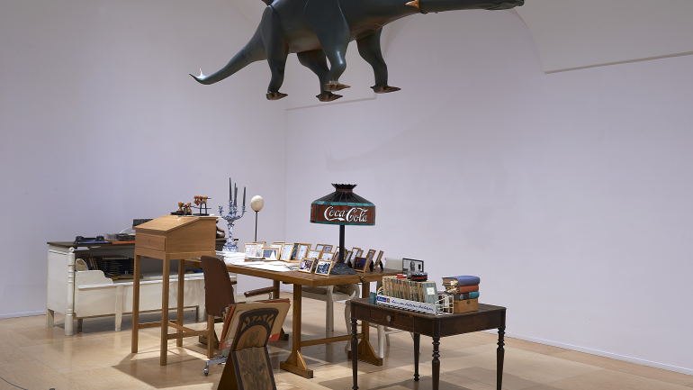 Vista de sala de la exposición. El tiempo y las cosas. La casa-estudio de Hanne Darboven, 2014