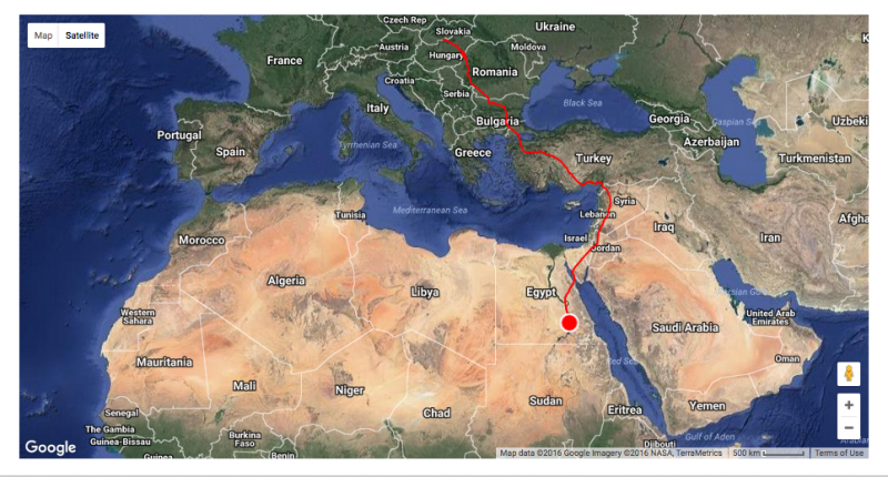 Ruta migratoria de las cigüeñas