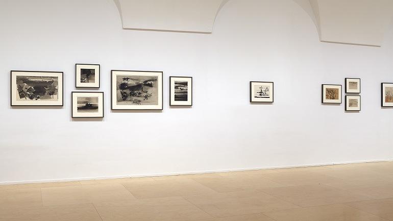 Vista de sala de la exposición Nasreen Mohamedi. La espera forma parte de una vida intensa, 2015