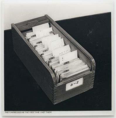 Ulises Carrión. En orden alfabético, ca. 1973 Ulises Carrión. En orden alfabético, ca. 1973