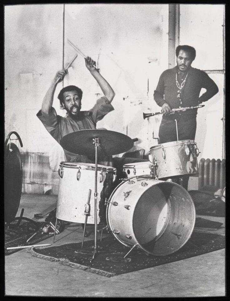 Val Wilmer, the drummer Milford Graves, Harlem Music Center, New York, October 1971, 1971. © Val Wilmer / Victoria and Albert Museum, London
