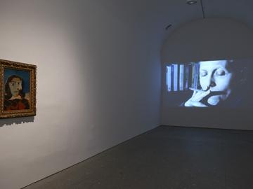 Vista de la exposición. Las biografías de Amos Gitai. 2014