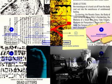 Agnès Pe, collage made from images of projects by Gregroy Whitehead, 2023